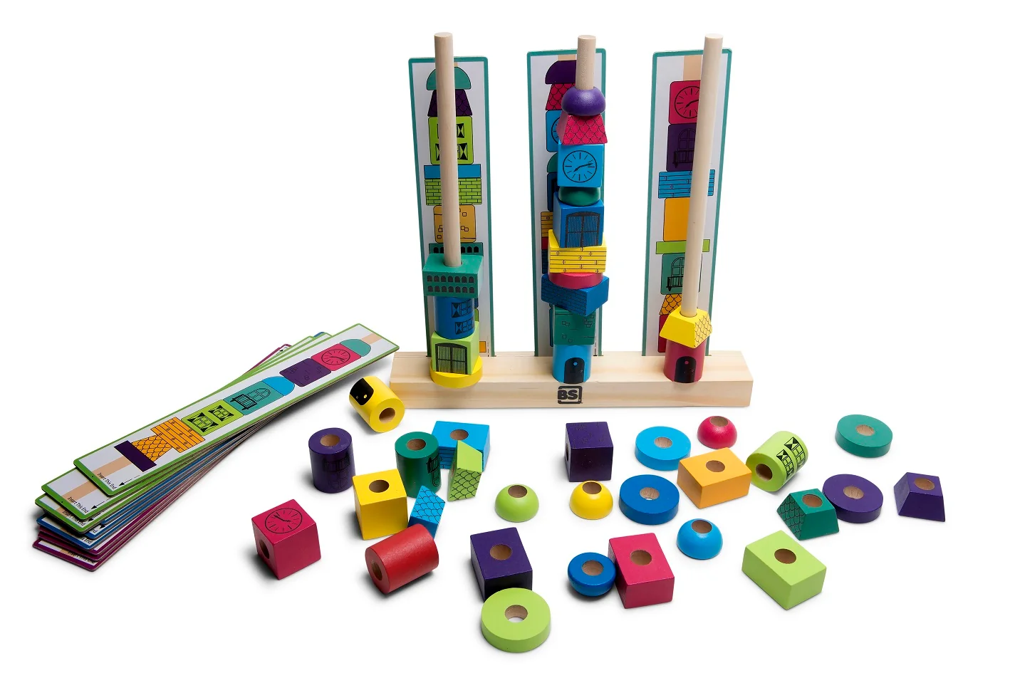 BS Toys Logická hra - stavíme věže 