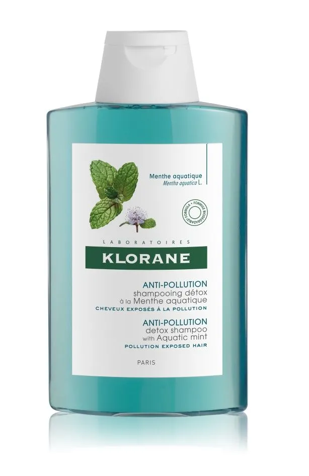 KLORANE Detoxikační šampon s mátou vodní pro vlasy vystavené znečištěnému ovzduší 200 ml