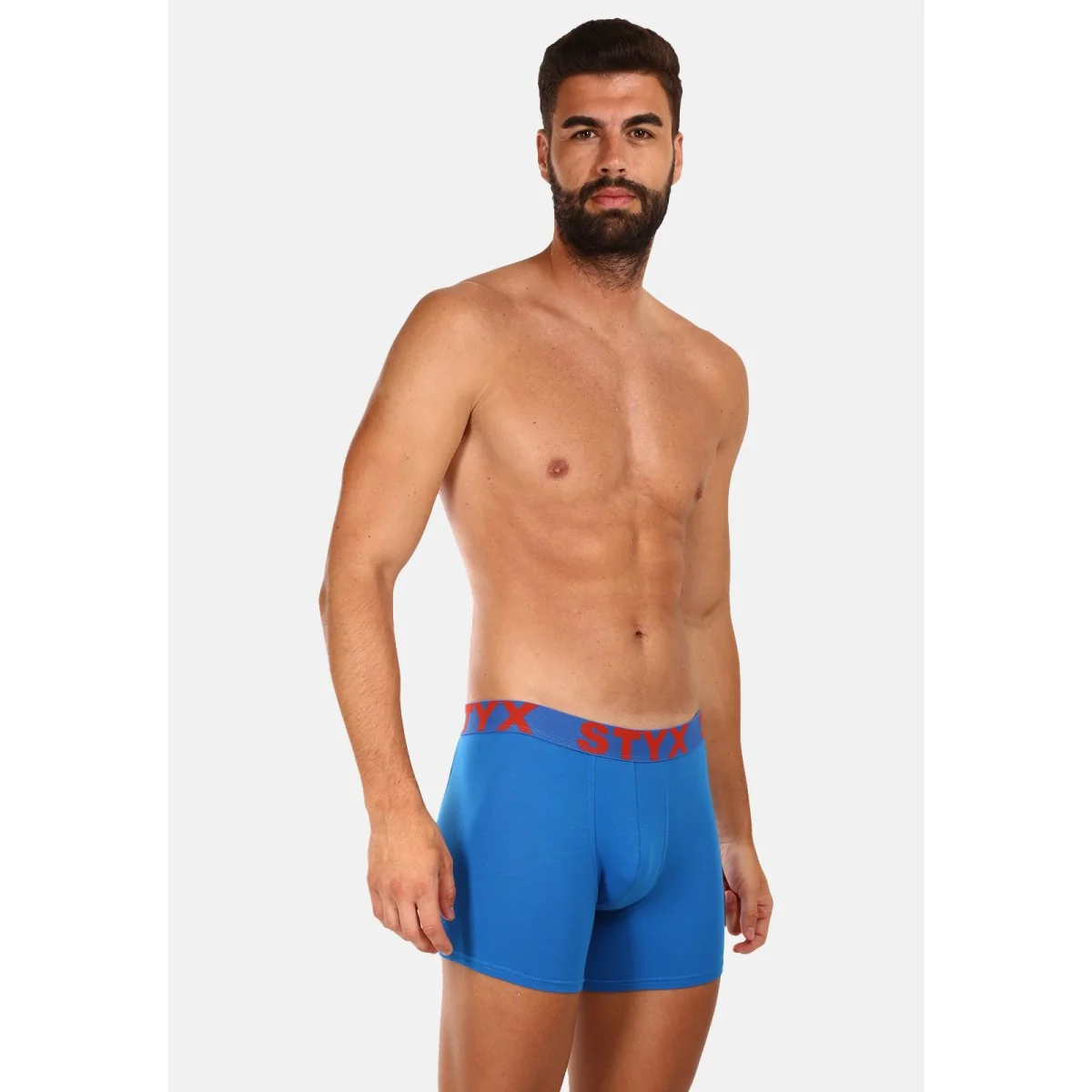 Styx Pánské boxerky long sportovní guma modré (U1167) XL