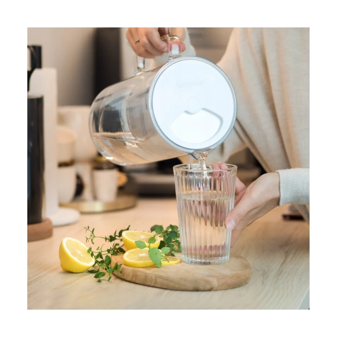 Wessper Skleněná konvice AquaClassic D2 3,3 l, bílá + 1 filtr