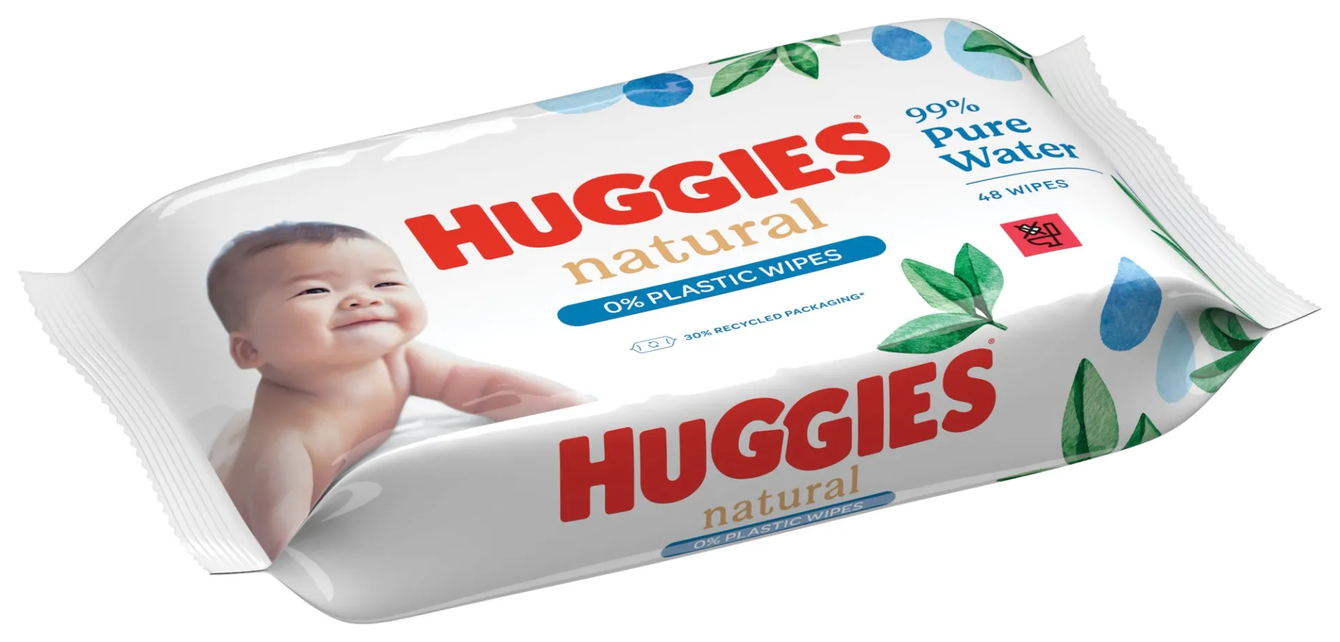 Huggies Natural Pure Water vlhčené ubrousky 48 ks