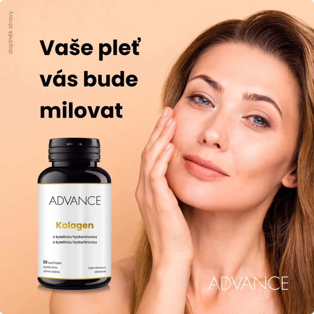 ADVANCE Kolagen s kyselinou hyaluronovou 120 kapslí