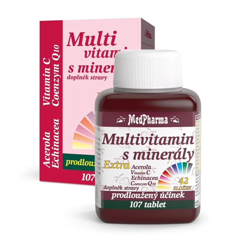 MedPharma Multivitamín s minerály + extra C 107 tablet