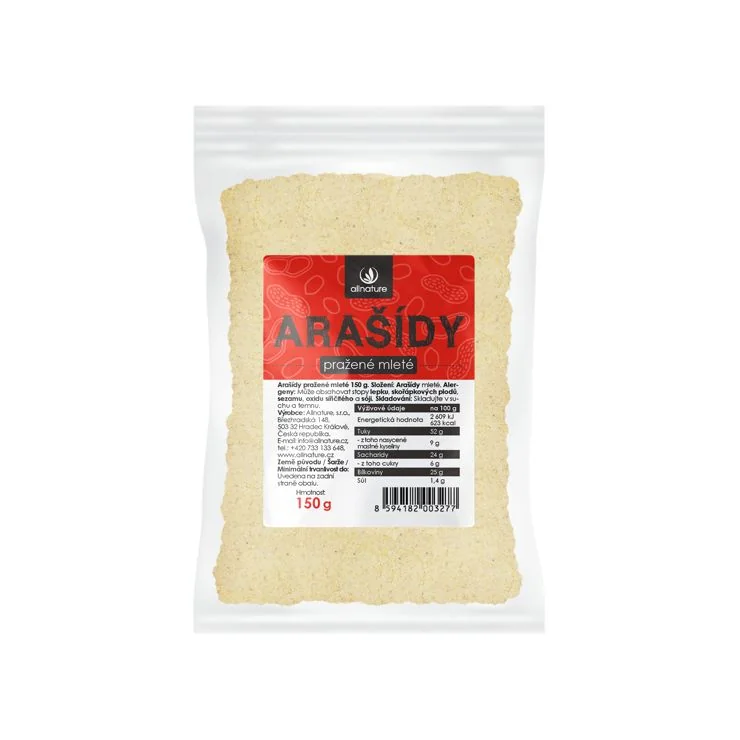 Allnature Arašídy mleté 150 g