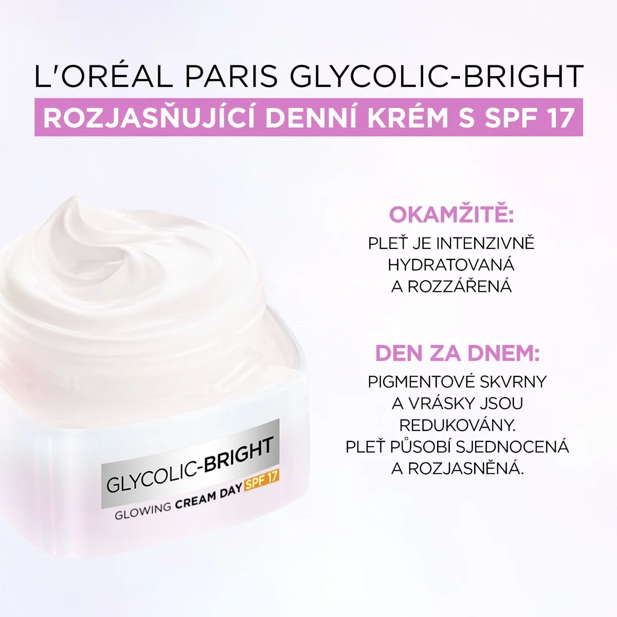Loréal Paris Glycolic-Bright SPF17 rozjasňující denní krém 50 ml