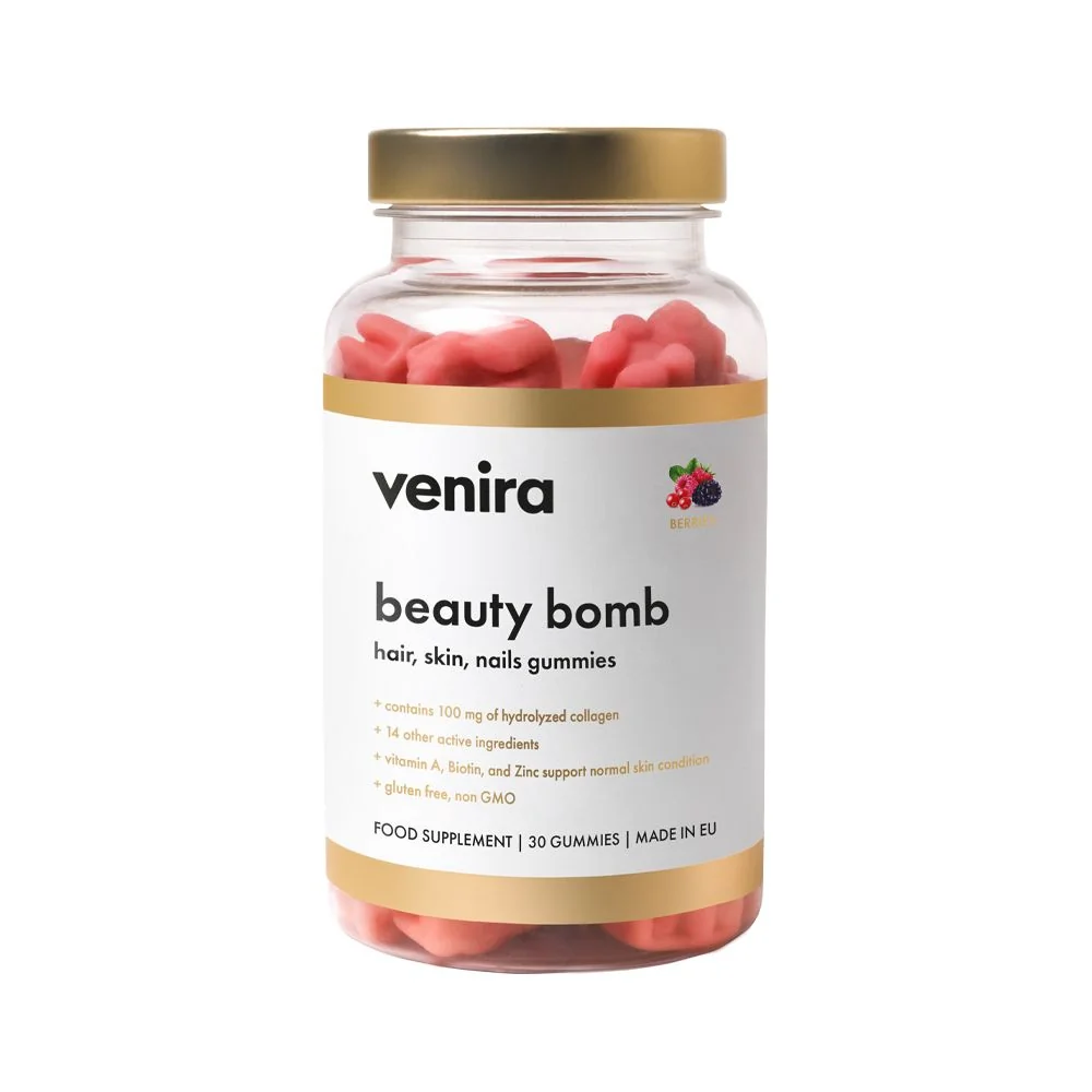 Venira Beauty bomb - hair, skin, nails gummies lesní plody 30 ks
