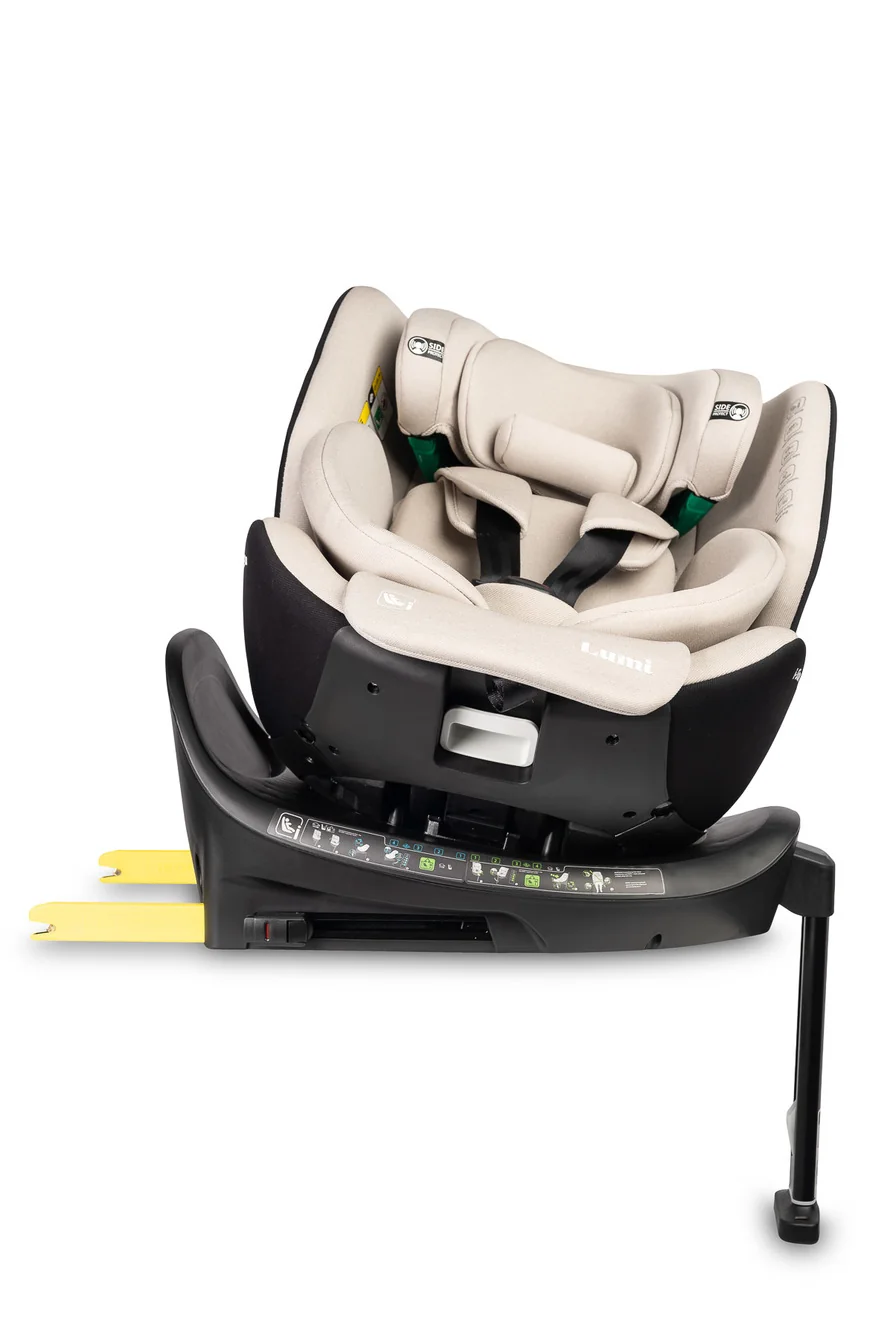 Caretero Autosedačka Lumi i-Size 40–150 cm, Isofix, 360°, růstová, béžová