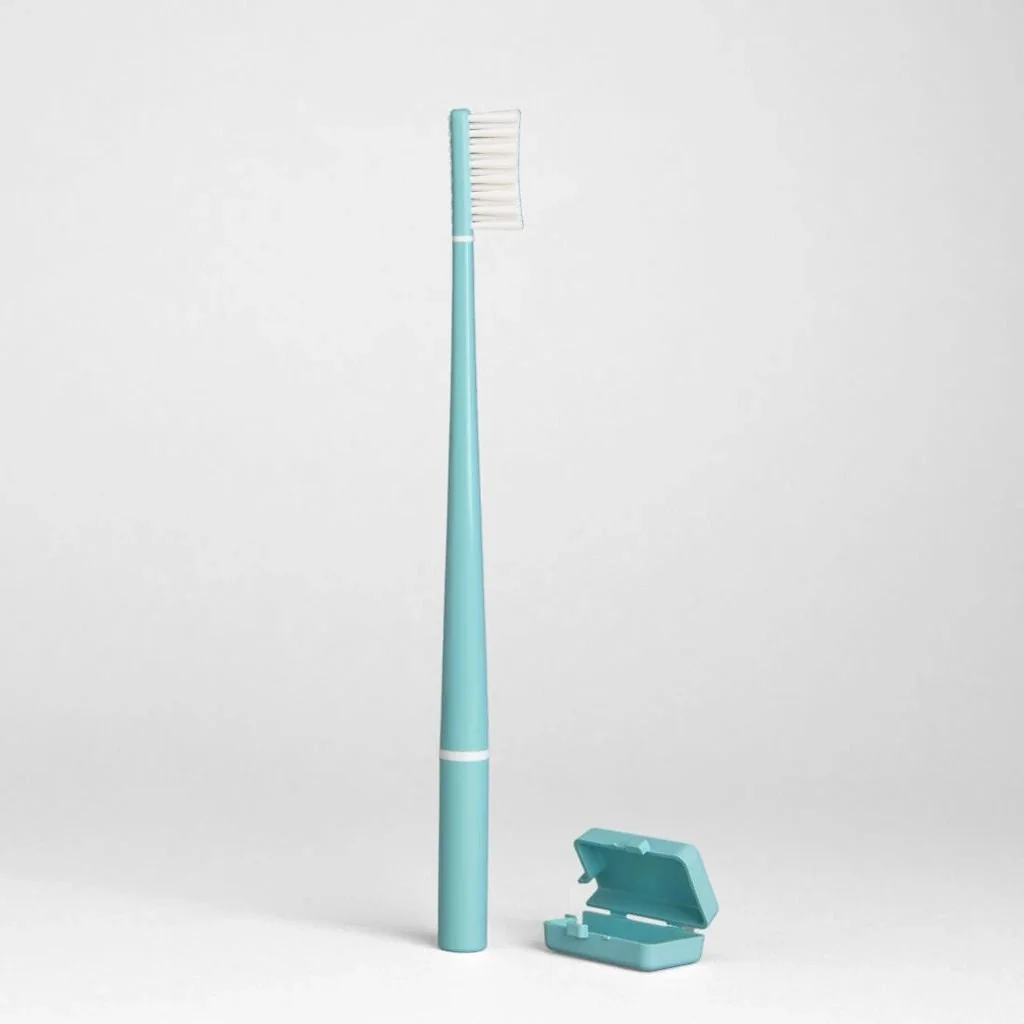 Piuma Zubní kartáček s echinaceou Soft 1 ks Aqua Green