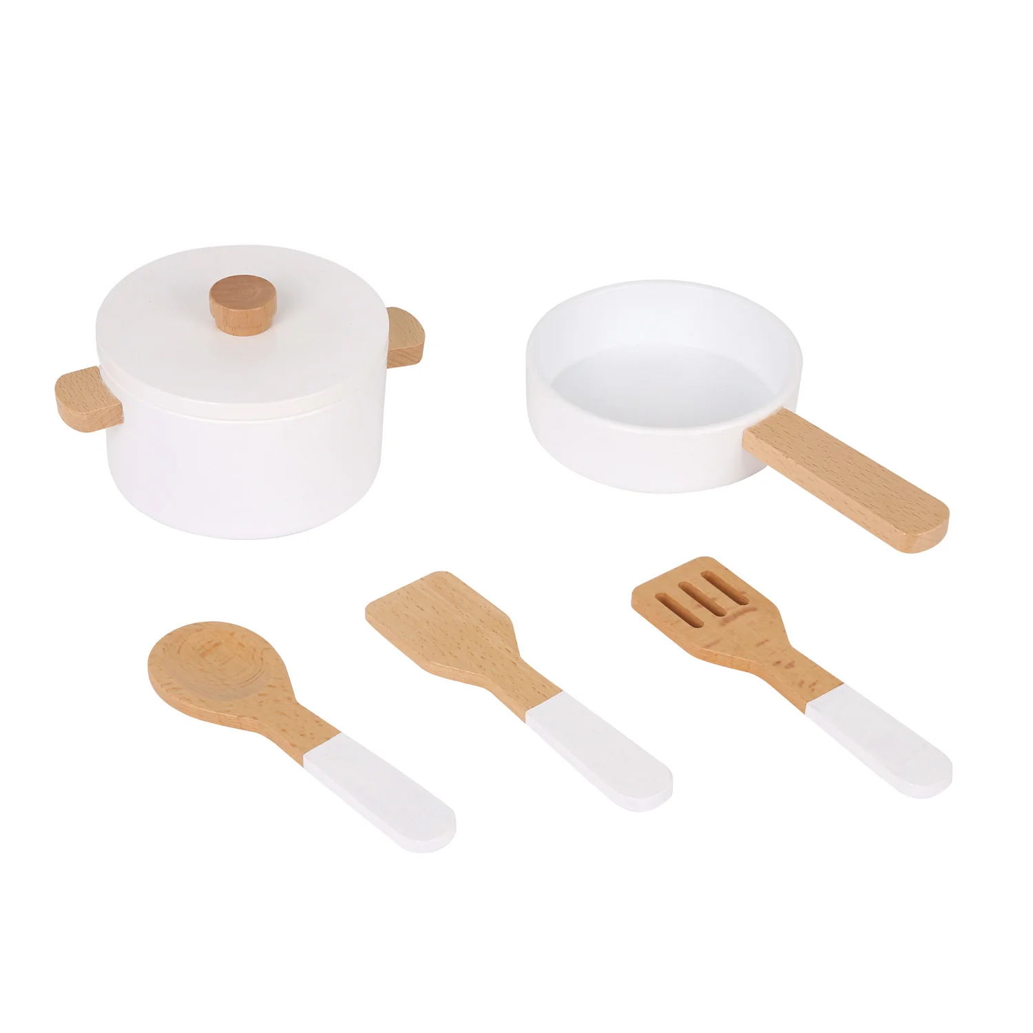 New Classic Toys Dřevěná kuchyňka - bílá s mramorovým designem