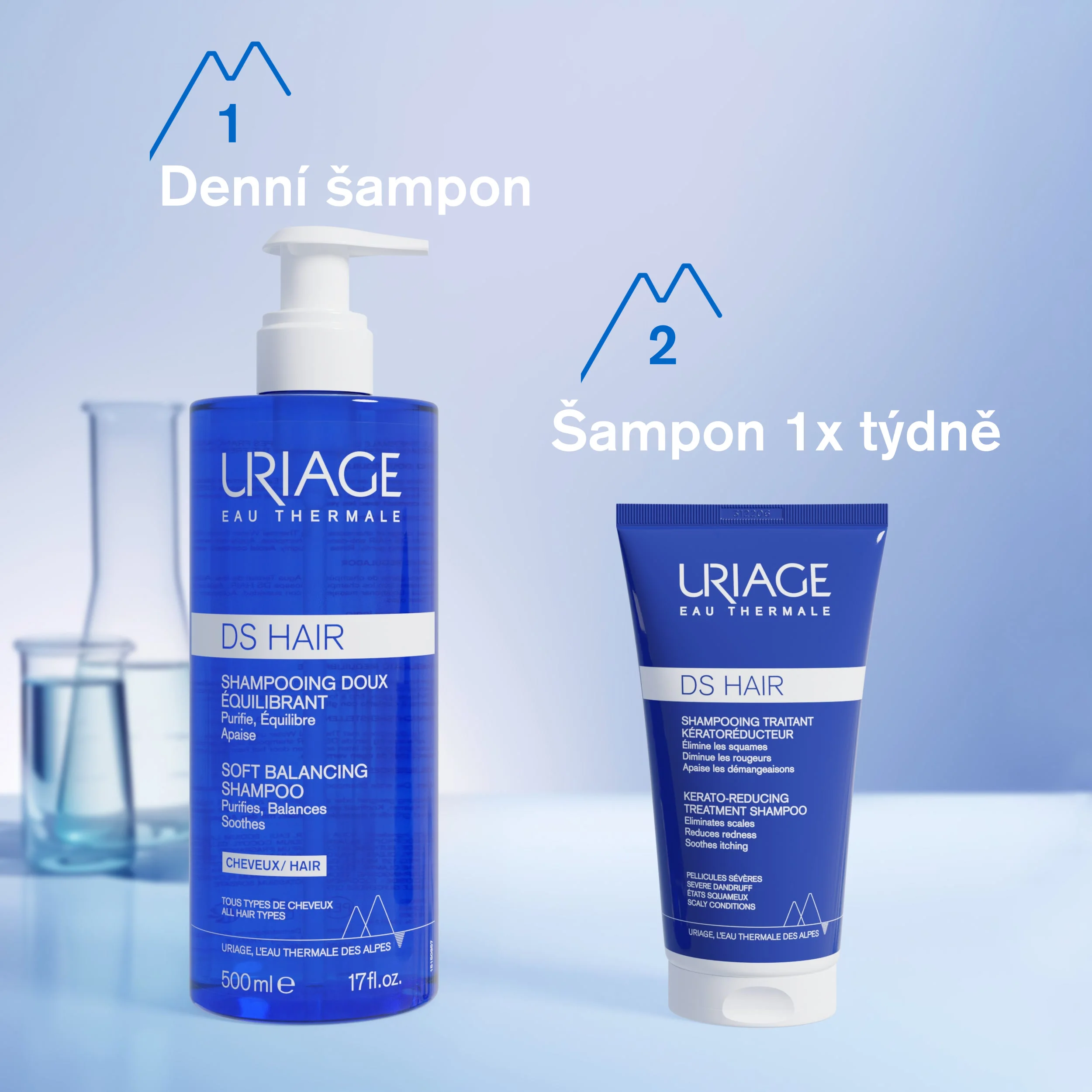 Uriage DS Hair Kerato-Reducing Shampoo šampon na podrážděnou pokožku 150 ml