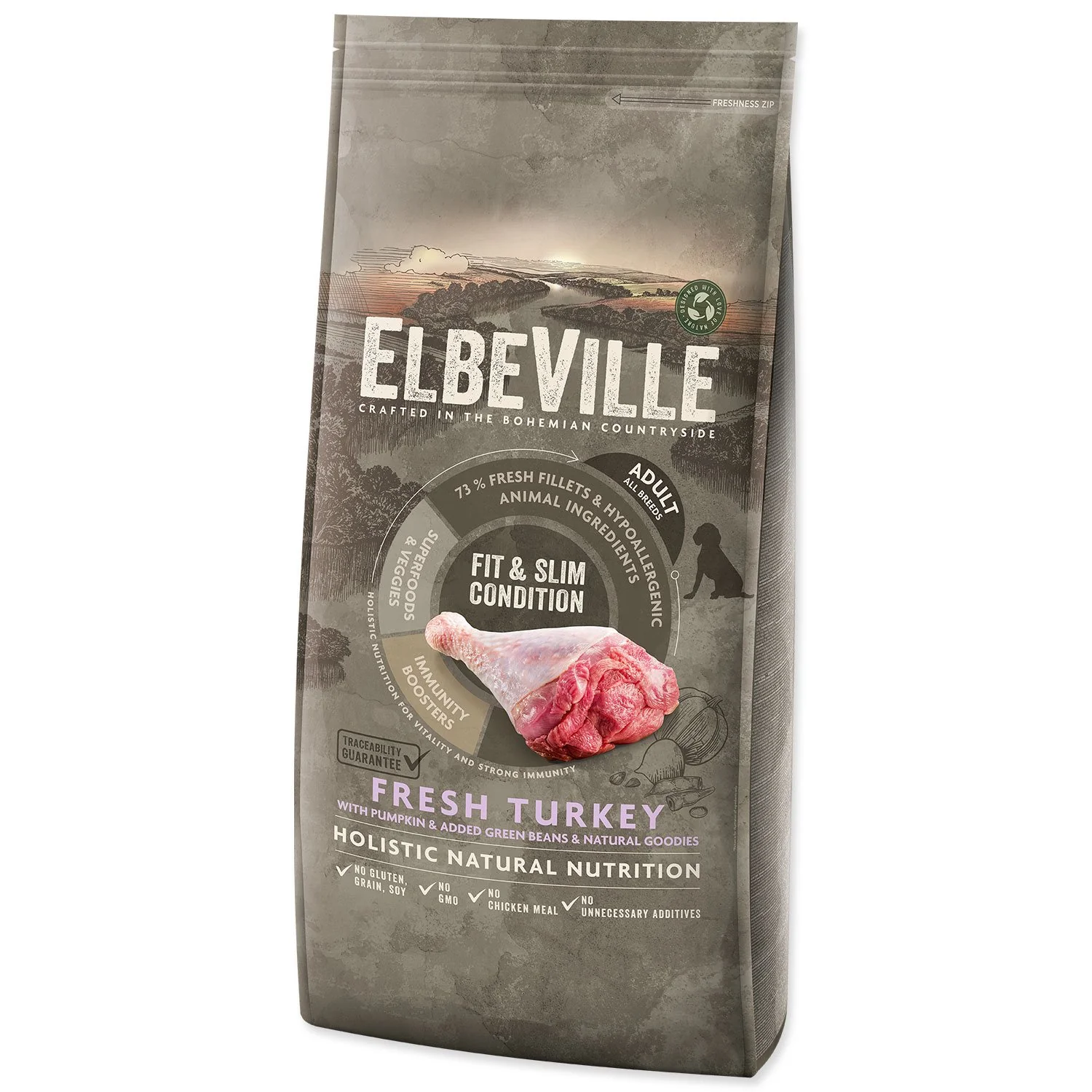Elbeville Krmivo Adult All Breeds Fit and Slim Condition Fresh Turkey 11,4kg