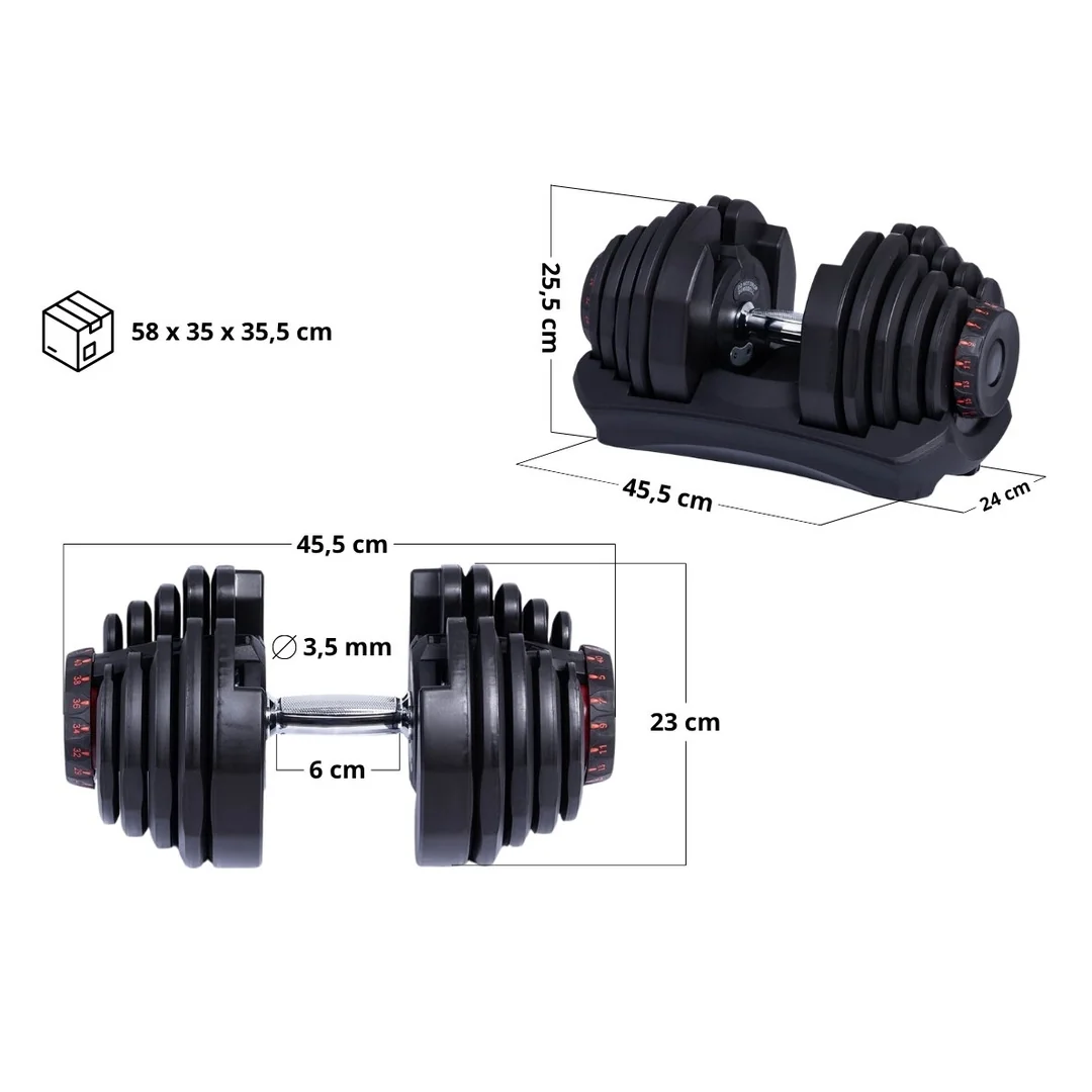 VIFITO Nastavitelné činky Vario 5-40 kg