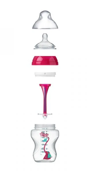Tommee Tippee Kojenecká lahev ADVANCED ANTI-COLIC Pomalý průtok 0m+ 260 ml 1 ks fialová