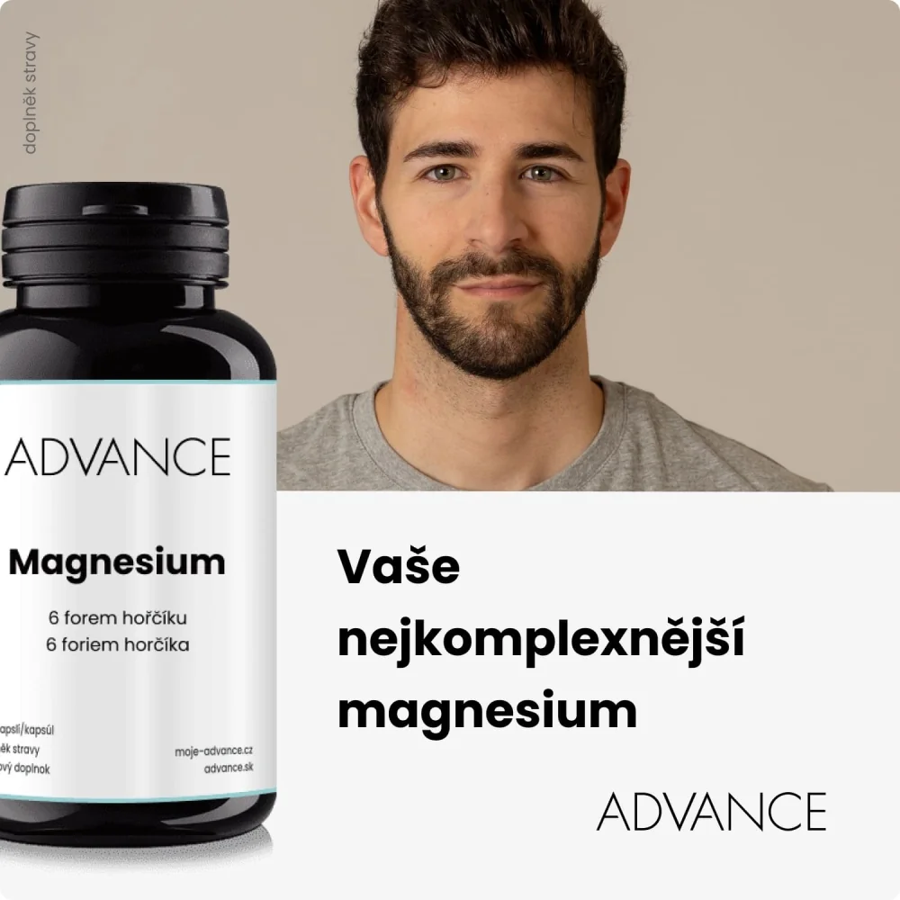 ADVANCE Magnesium 6 forem hořčíku 90 kapslí