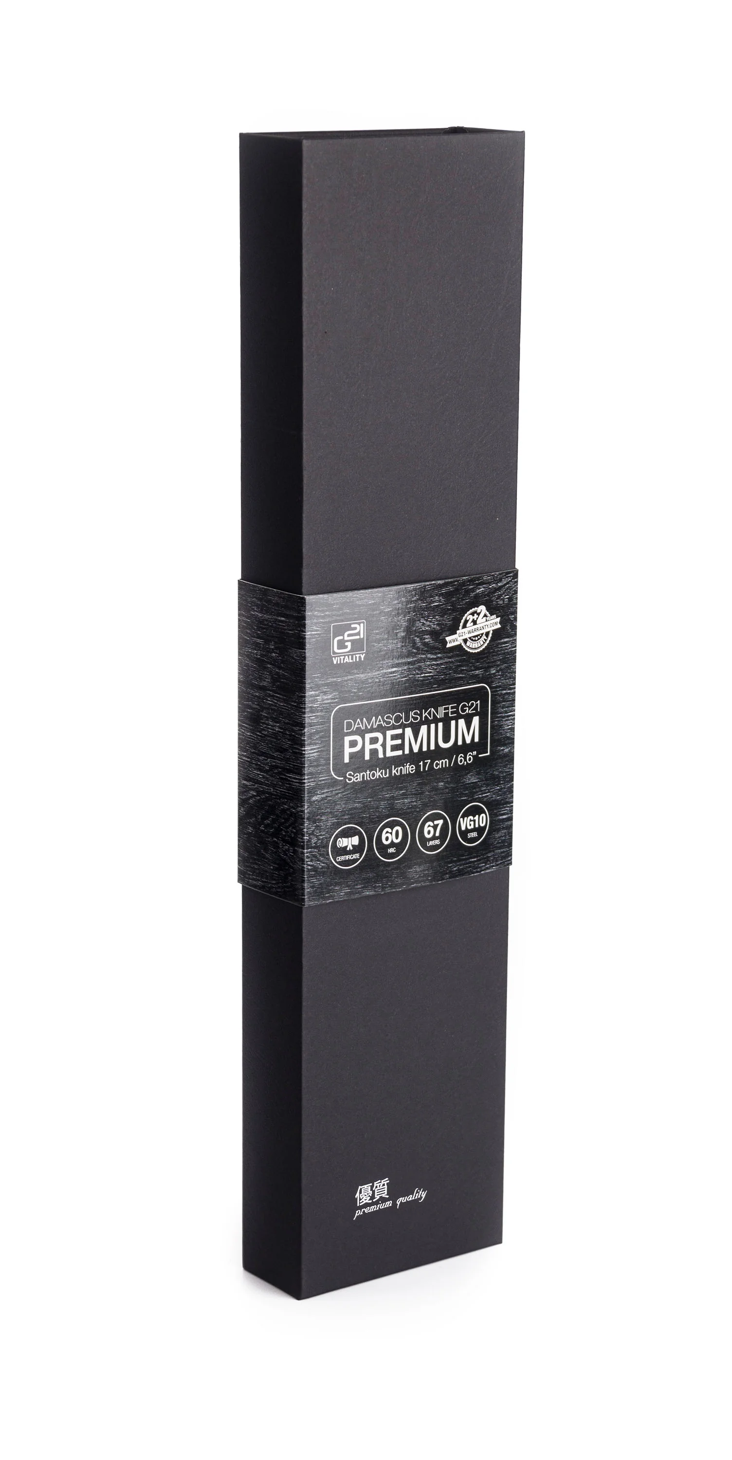 G21 Nůž Damascus Premium 17 cm, Santoku