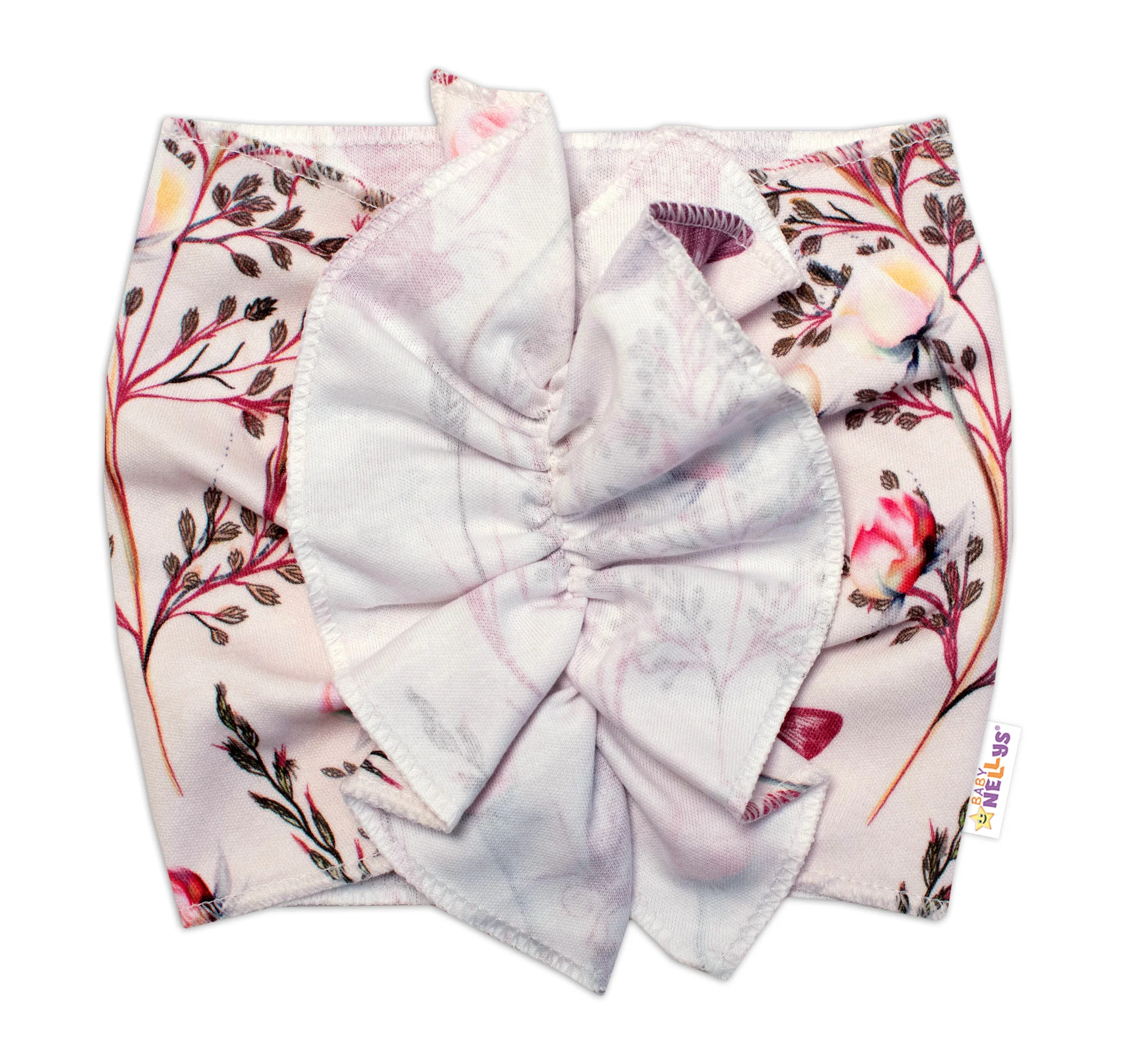 Baby Nellys Dětská čelenka Turban Motýlci, růžová vel. 12-24 m