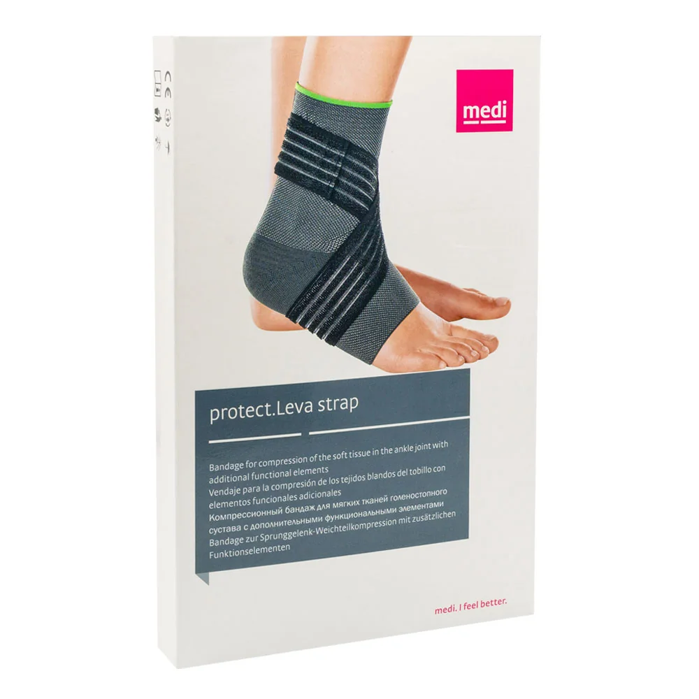 medi protect.Leva strap vel. II šedá kotníková bandáž