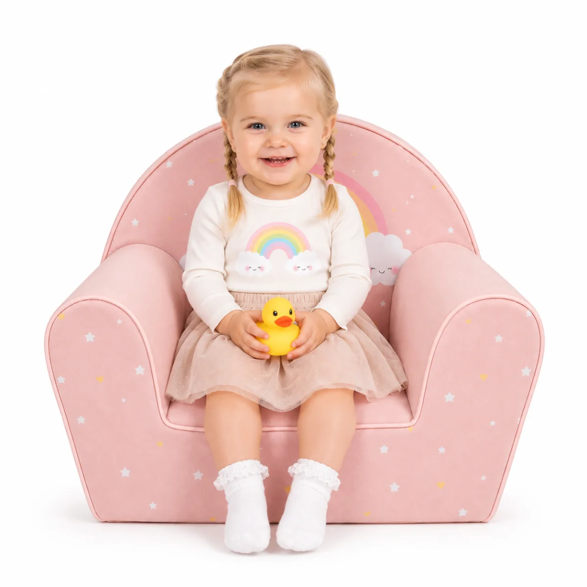 Baby Nellys Dětské křesílko Veselá duha