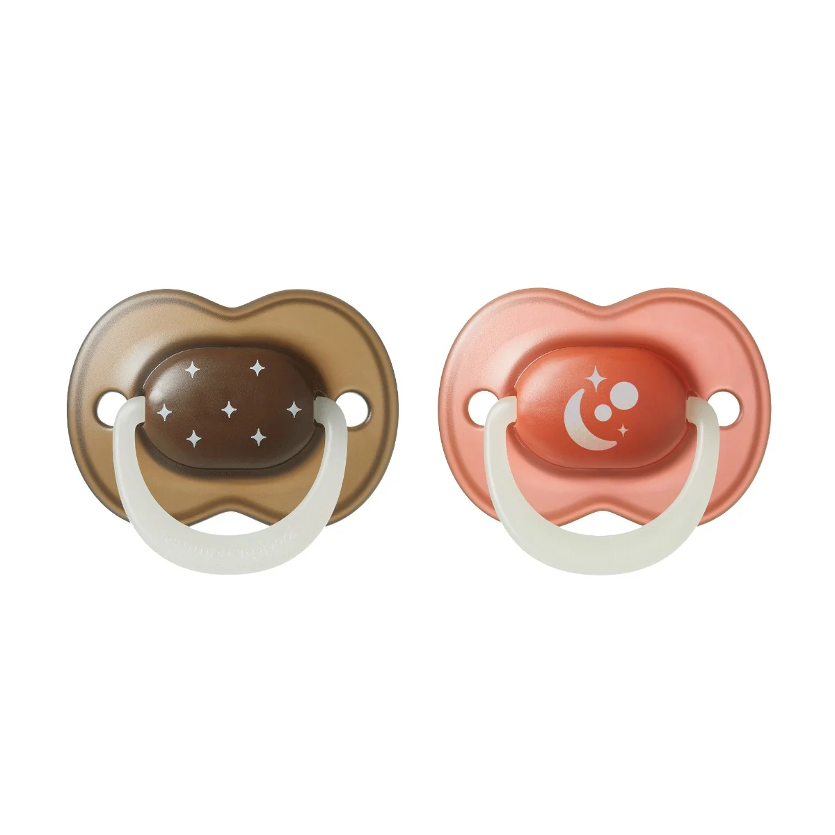 Tommee Tippee Night silikonový dudlík 18-36m, Boy 2 ks hnědá