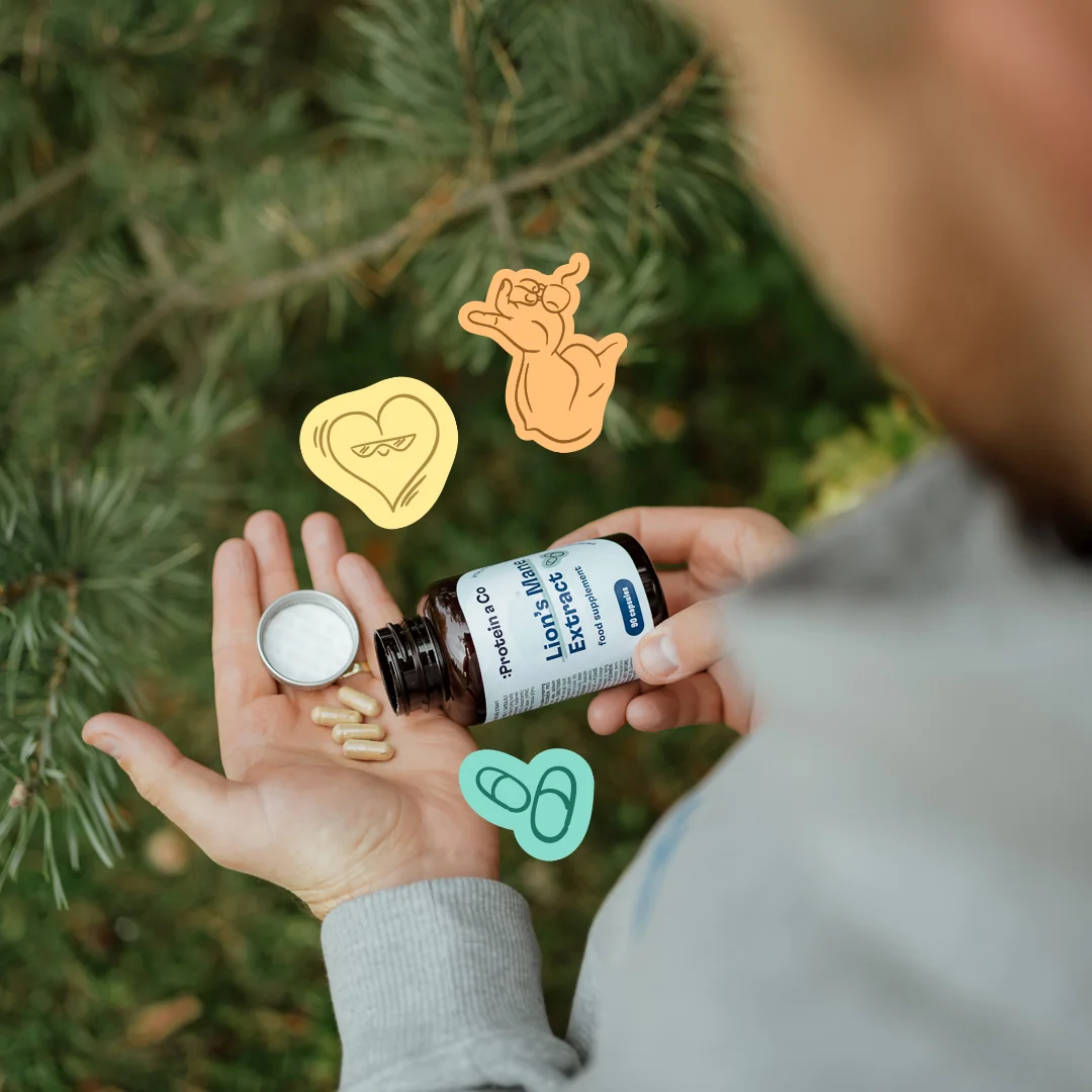 Protein&Co Lion’s Mane extrakt 30% polysacharidů, korálovec ježatý 90 kapslí