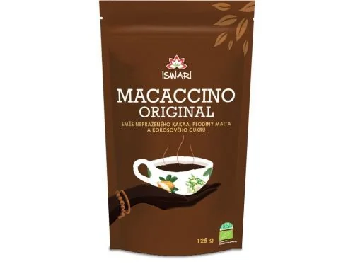 Iswari Macaccino Original BIO kakaový nápoj v prášku 125 g