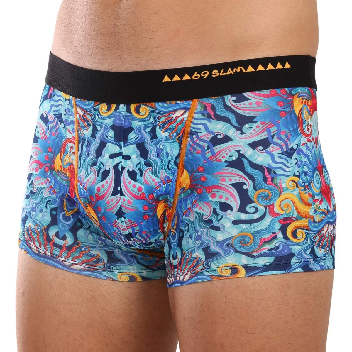 69SLAM Pánské boxerky Hip BLUE HABITAT (MSYBUH-PO) L 