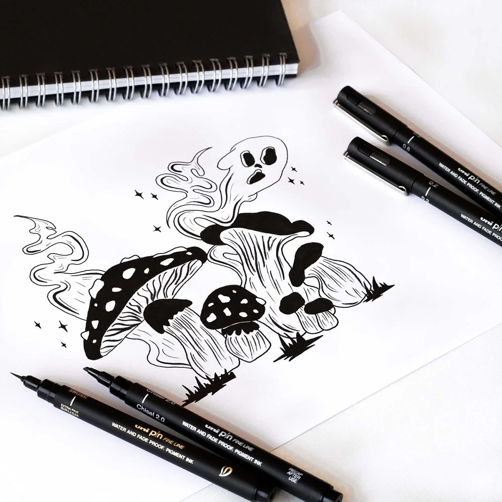 UNI PIN Drawing - Manga Shojo, sada linerů mix barev - 5 ks