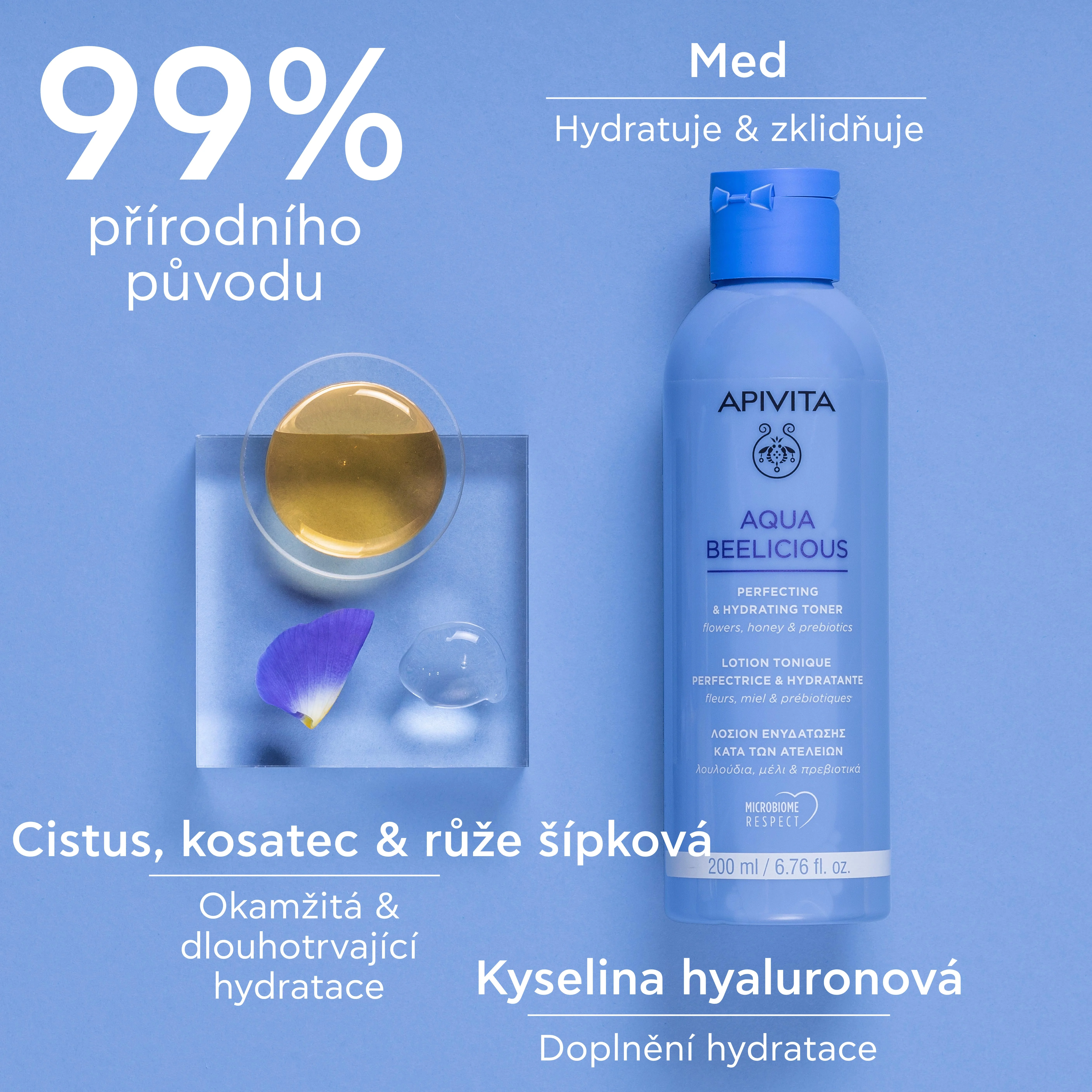 APIVITA Aqua Beelicious tonizační pleťová voda 200 ml