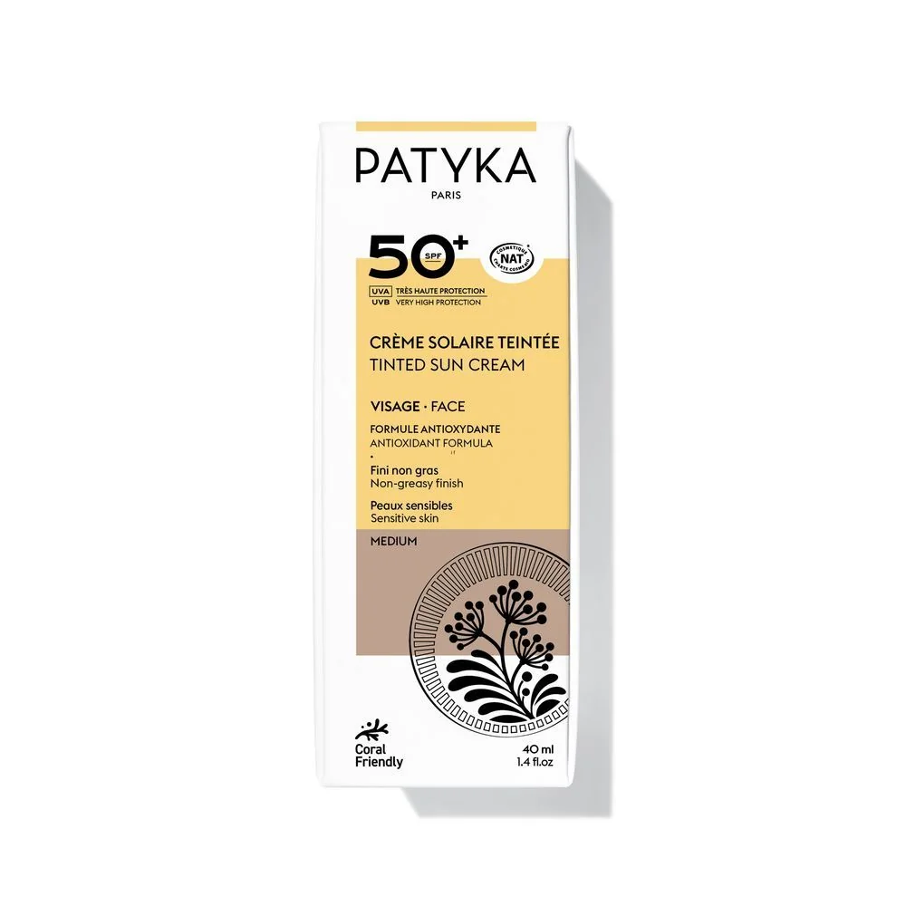 PATYKA Tinted Face Sun Cream SPF 50+ odstín medium tónovaný opalovací krém na obličej 40 ml