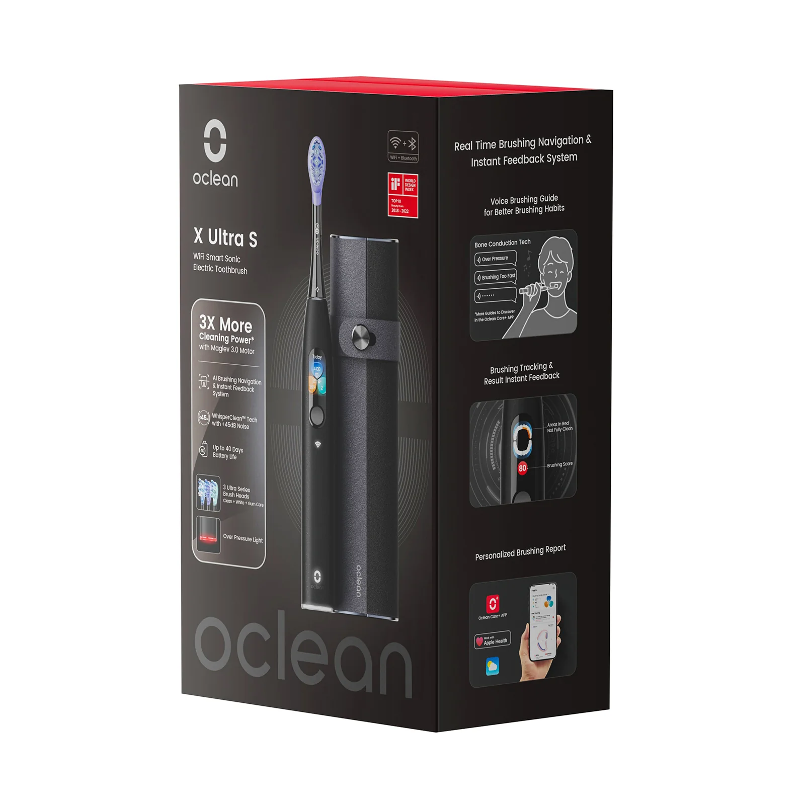 Oclean X Ultra S sonický kartáček černý