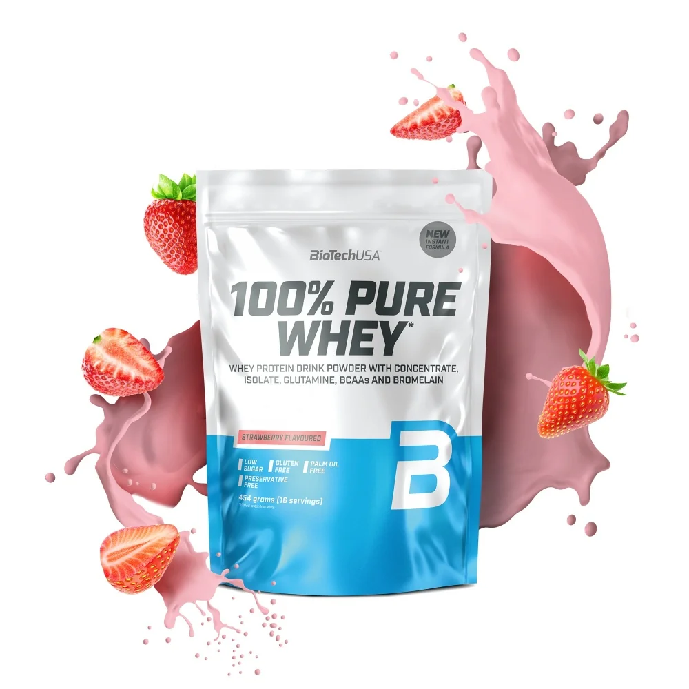 BioTech USA 100% Pure Whey 454 g jahoda