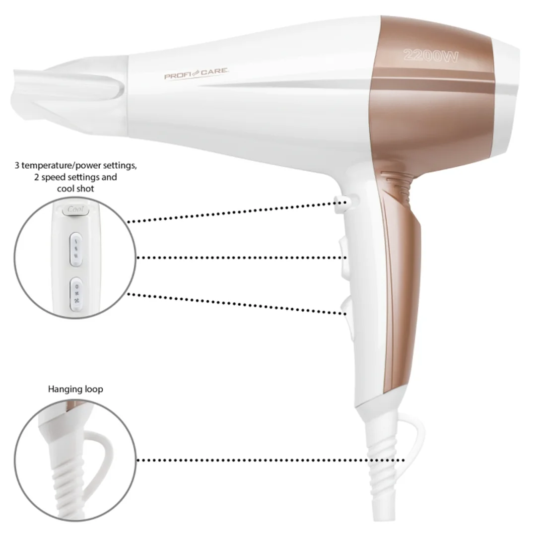 ProfiCare HT 3010 vysoušeč vlasů šampaň
