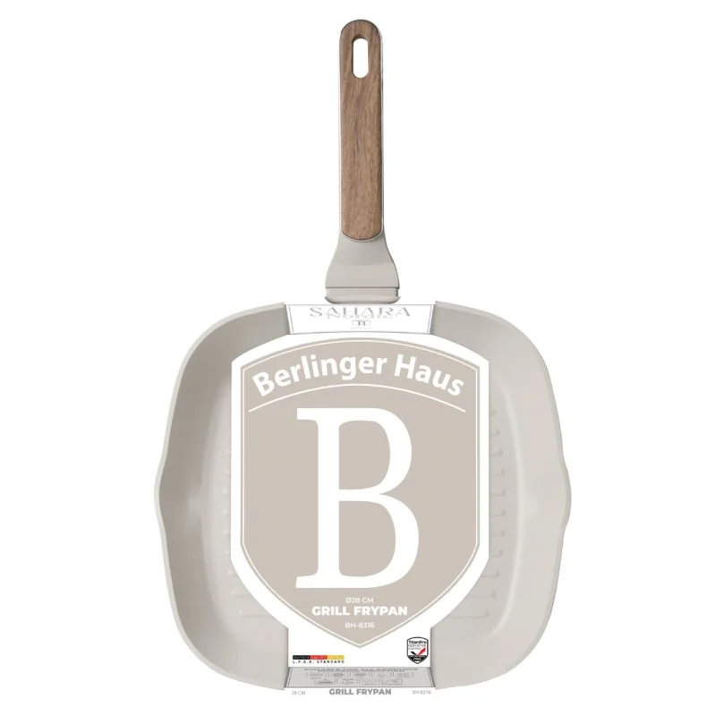 Berlingerhaus Grilovací pánev s titanovým povrchem 28 cm Sahara Nordic Collection