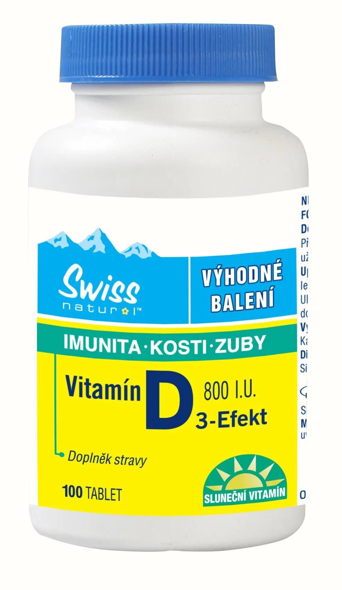 Swiss Vitamín D3-Efekt 800 I.U. 100 tablet