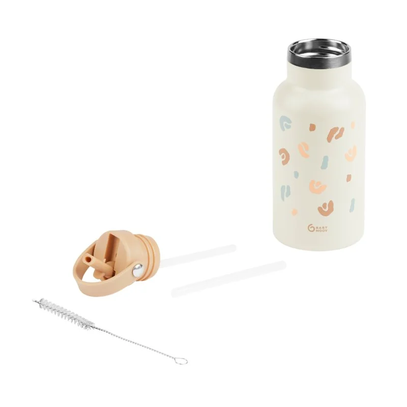 Babymoov termoska s pítkem 350ml Little Explorer Ivory