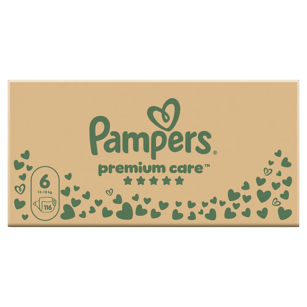 Pampers Premium Care vel. 6 13-18 kg dětské pleny 116 ks