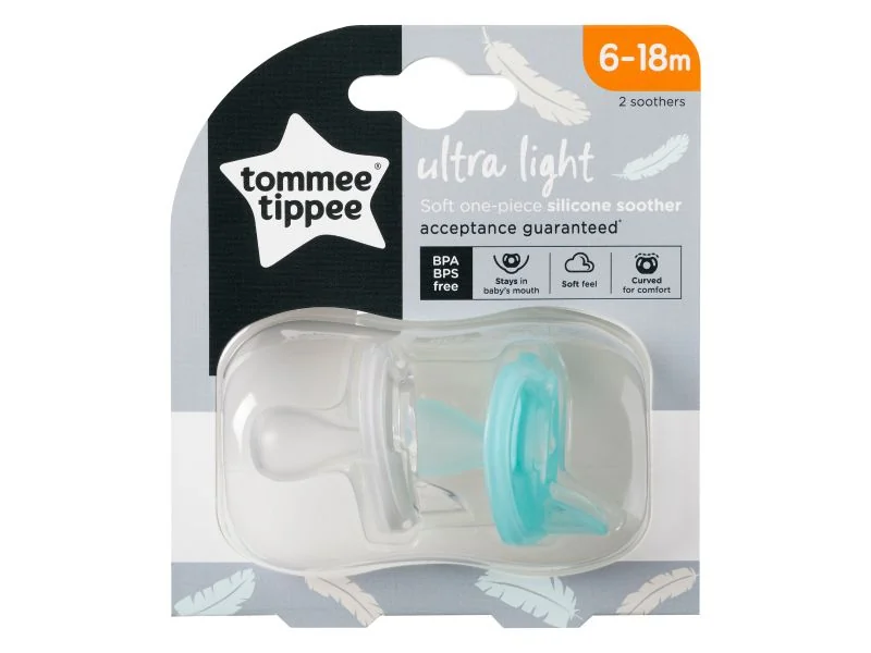 Tommee Tippee Šidítko silikon Ultra-light 6-18m 2 ks