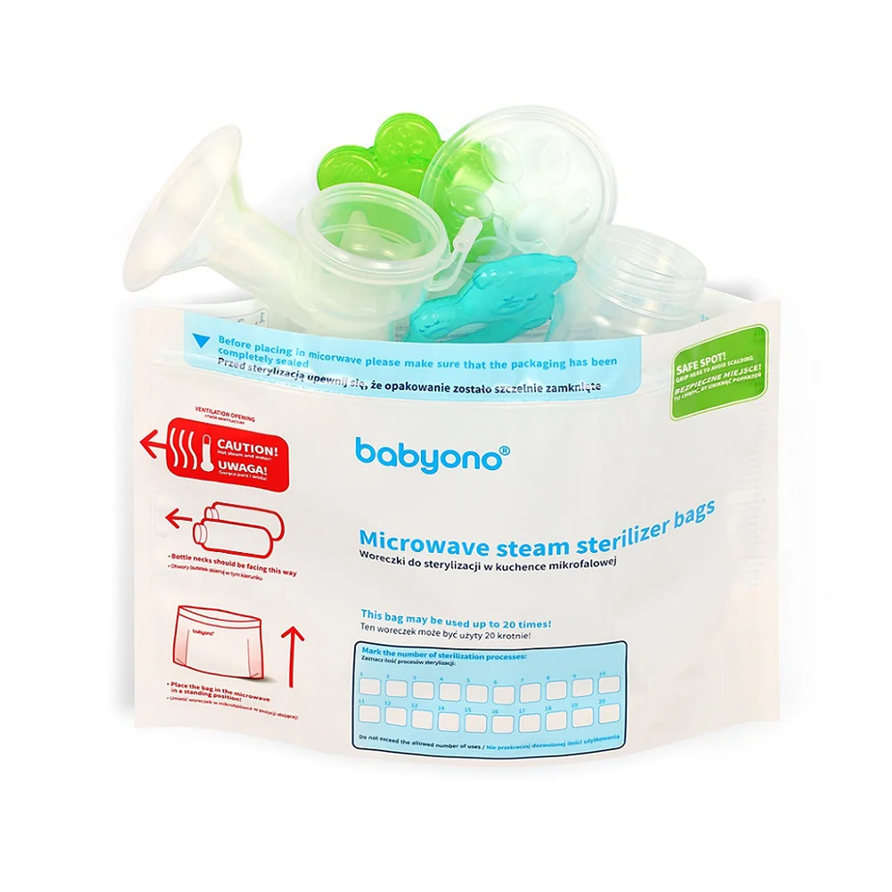 Babyono Sterilizační sáčky do mikrovlnky 5 ks