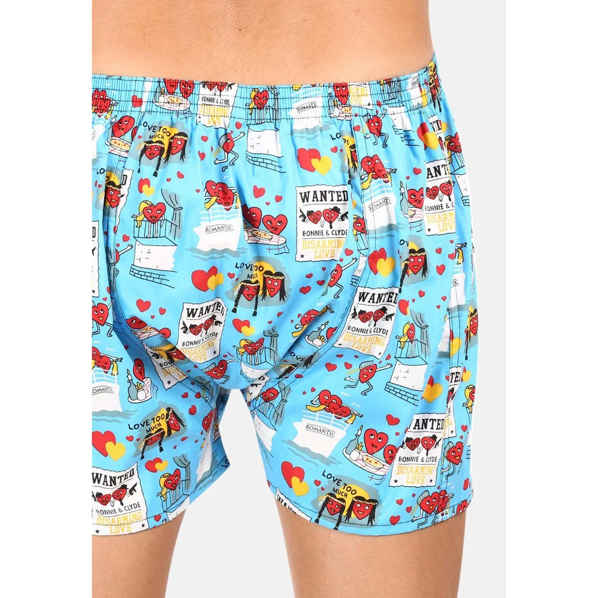 Styx Pánské trenky art klasická guma Valentýn páry (A1756) XXL