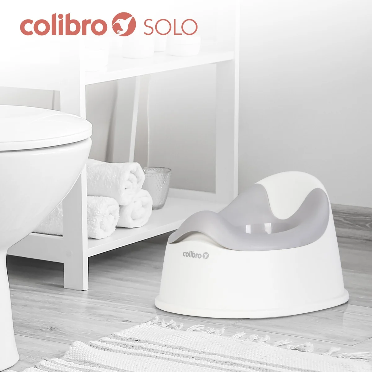 Colibro Dětský nočník, ergonomický Solo cool – šedý, bílý