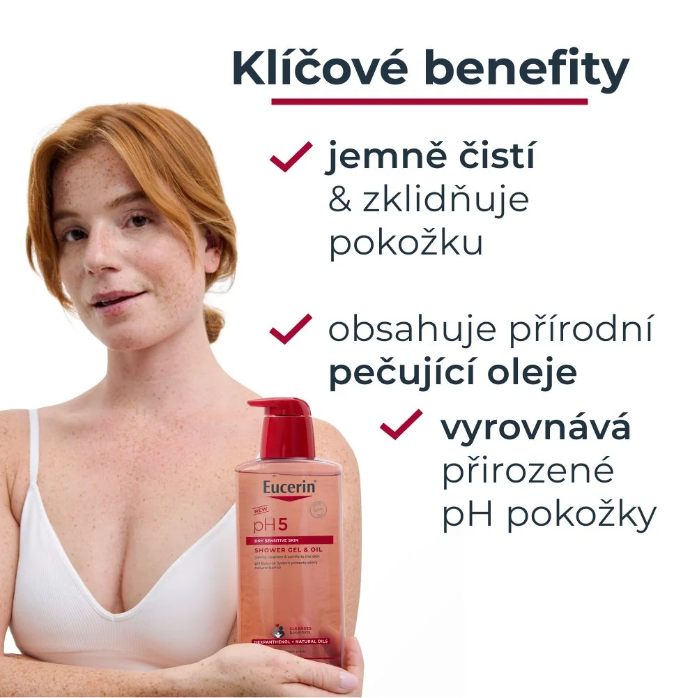 Eucerin Ph5 Zklidňující sprchový gel & olej 400 ml