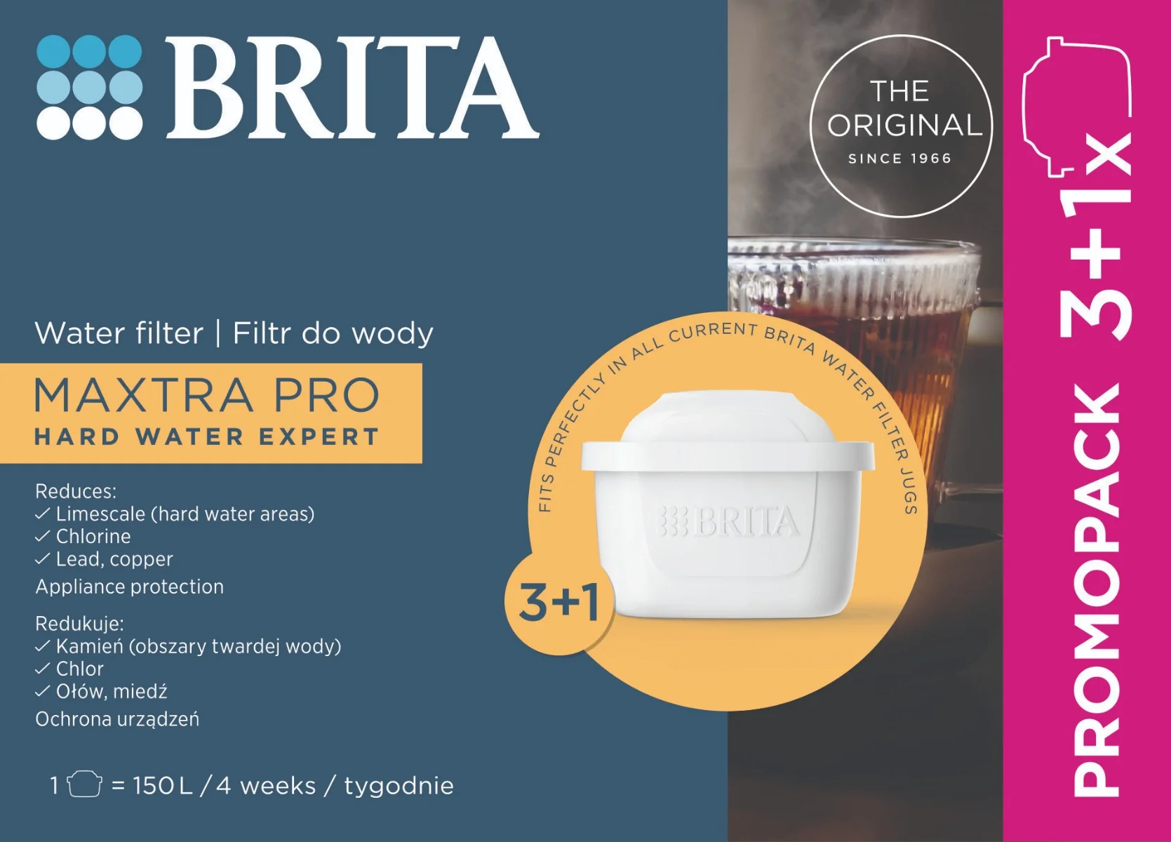 BRITA MAXTRAPro Hardwater Expert náhradní filtry 3+1 ks