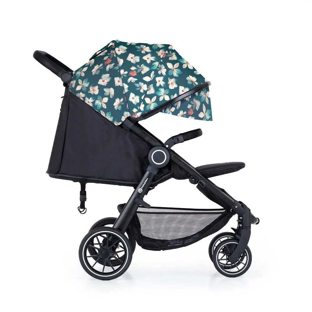 Petite&Mars Kočárek Street+ RWS Black Limited 100 Flowers