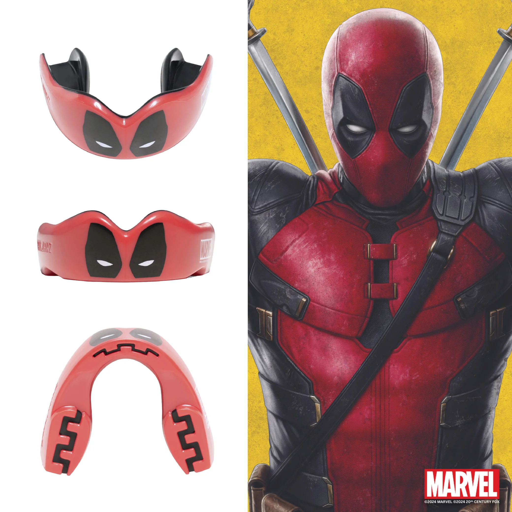 SAFEJAWZ Chránič zubů Deadpool, Barva: červená