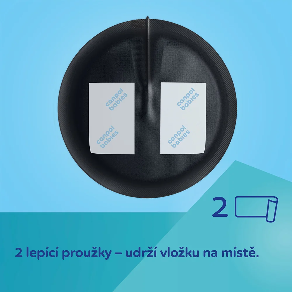 Canpol babies Tvarované prodyšné vložky do podprsenky 3D 50+10 ks černé