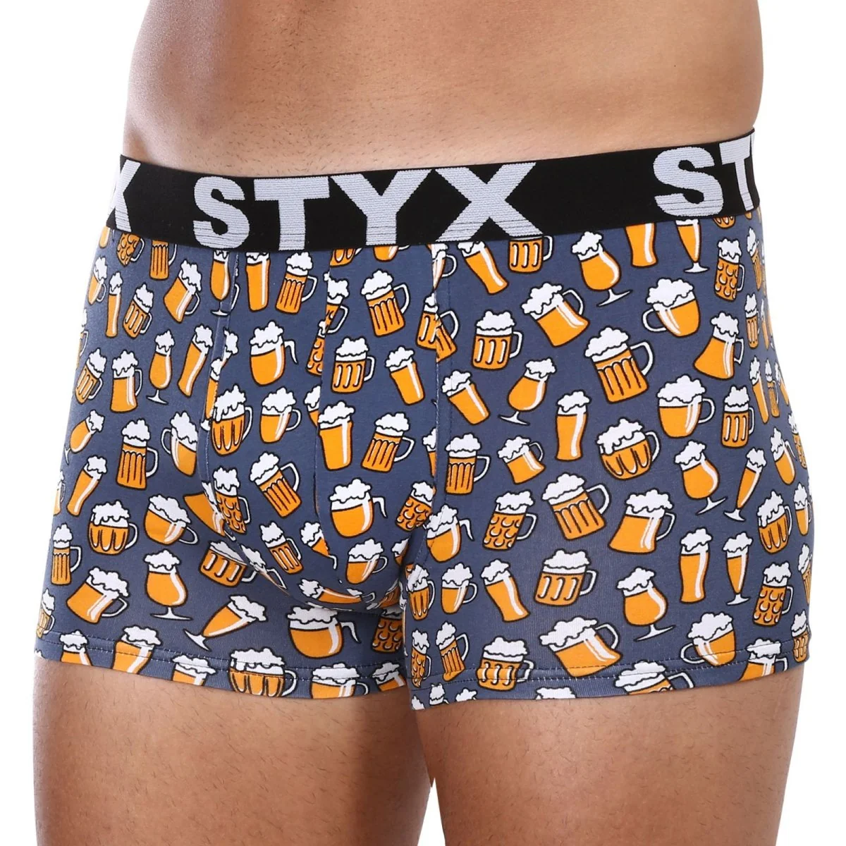Styx 3PACK pánské boxerky art sportovní guma vícebarevné (3G12672) L