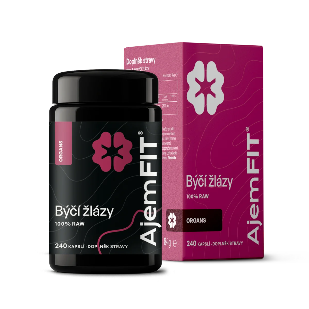 AjemFIT Raw Býčí Žlázy - 240 kapslí - 84g
