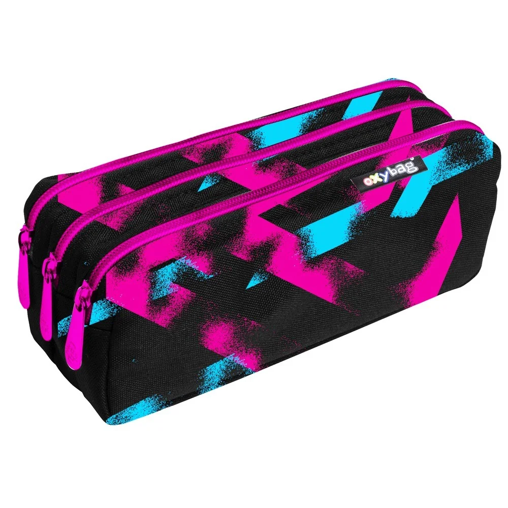 Oxybag Penál etue Line Girl, tři zipy
