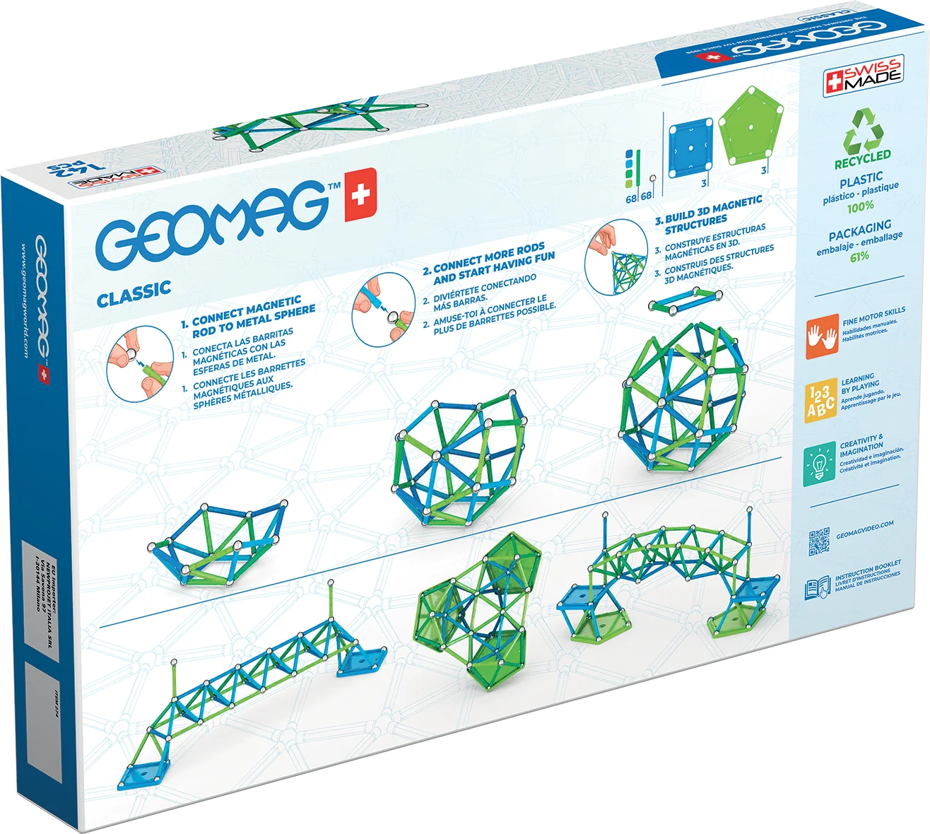Geomag Classic magnetická stavebnice 142 dílků