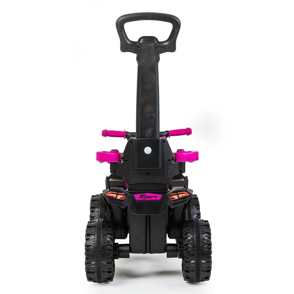 Baby Mix Dětské odrážedlo  Mega s vodící tyčí růžové